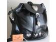 Dakota Leather Company Black Mosaic Design Leather Shoulder Bag with Silver Tone